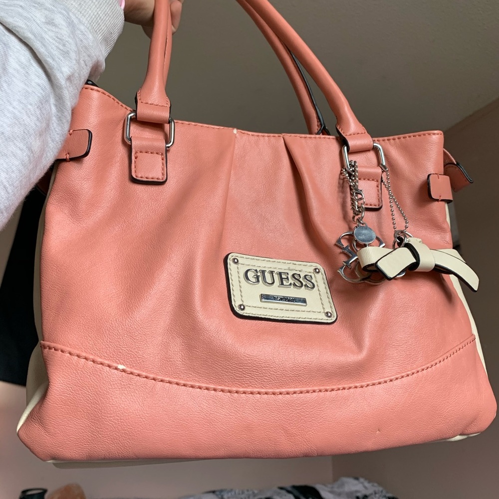 pink GUESS purse